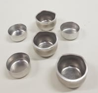Aluminium Earing Formed cups of varied thickness and Earing height