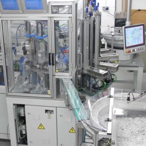Automatic assembly system for Razor Blades. offering bespoke automation and ultrasonic welder technology, built by Huxley Bertram a UK manufacturer of special purpose machinery