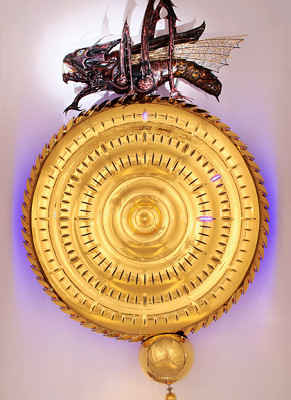 Corpus Clock, with Chronophage time eater and pendulum