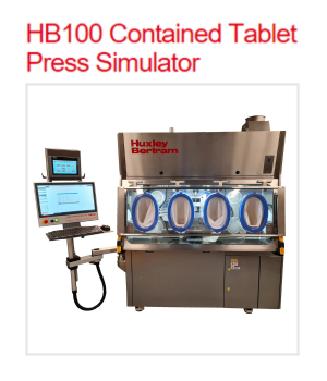 Tablet Press Simulator with containment glove box