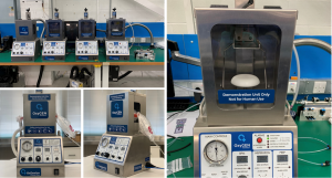 Four oxygen ventilators measuring Positive end-expiratory pressure, heartbeats per minute and inspiration