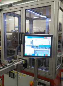 Lateral Flow Diagnostic Assay Assembly System with Dual Control Flat Screen Operator Interface with Beckhoff PLC Control